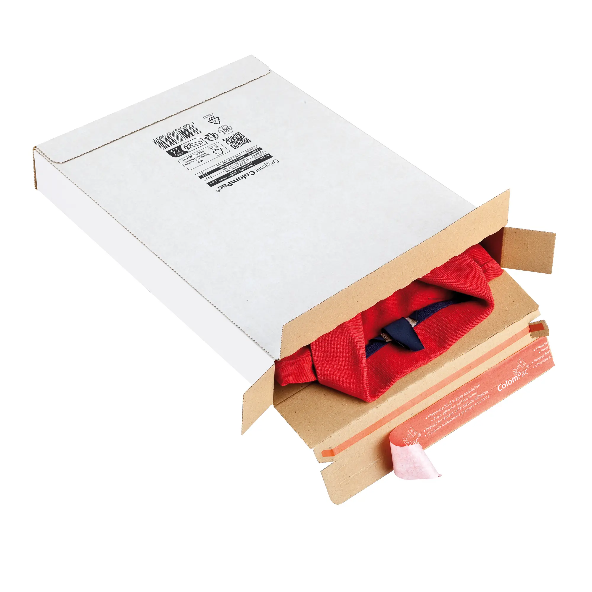 Versandtasche aus Wellpappe 244x344x45 mm