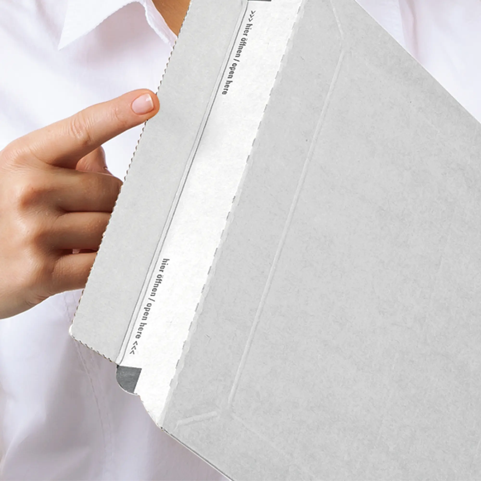 Buchverpackung weiß 305x230x-92 mm