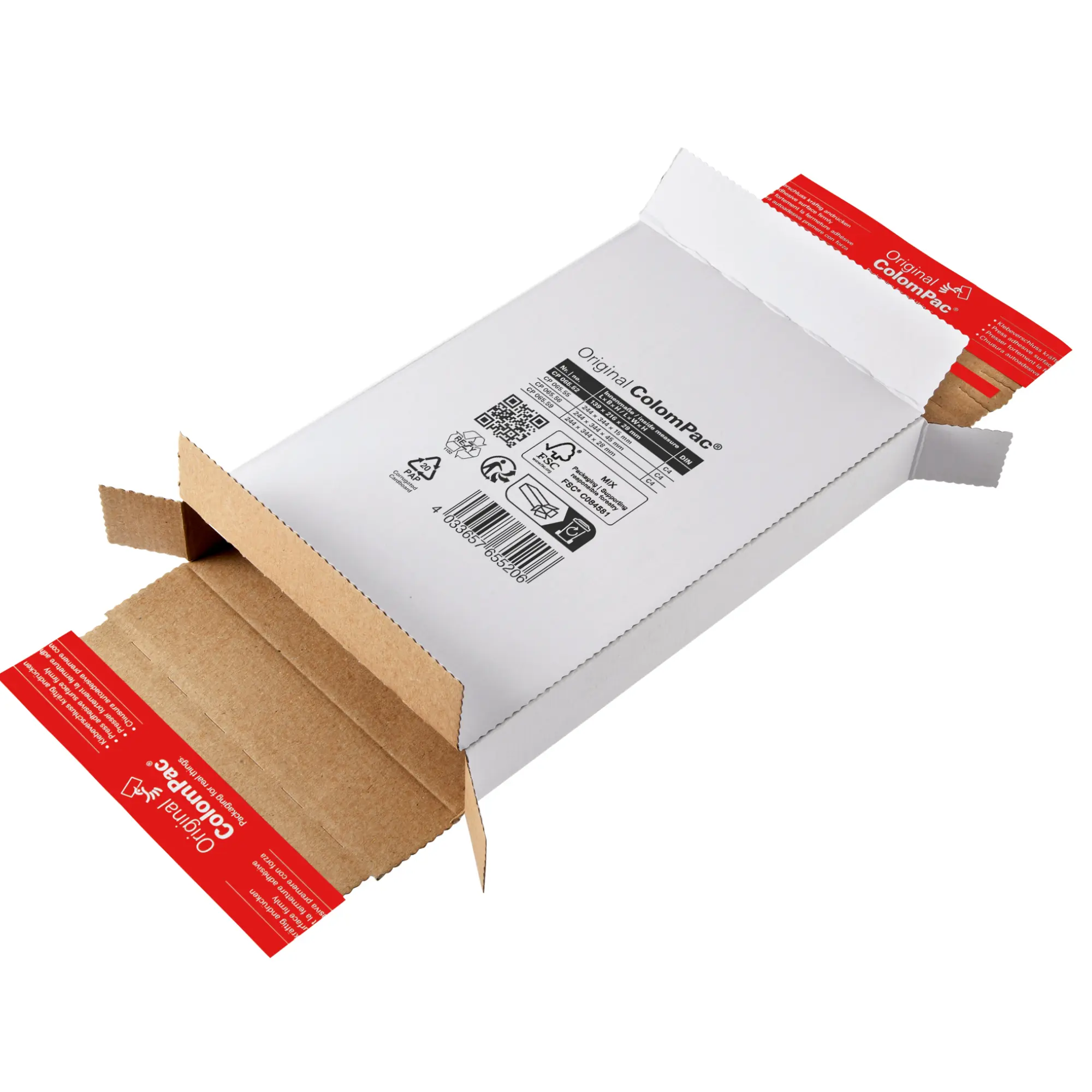 Versandtasche aus Wellpappe 244x332x69 mm