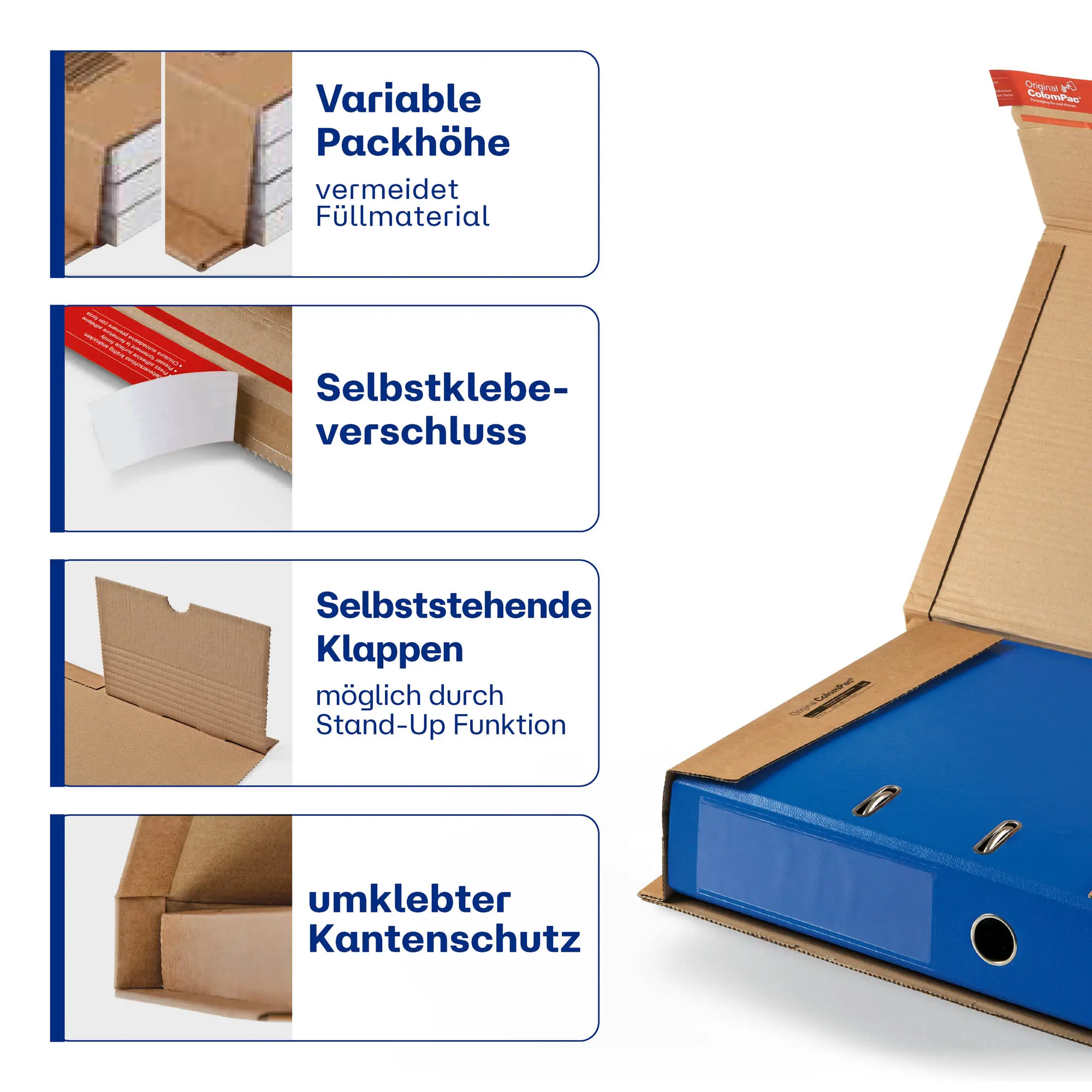 Ordner-Versandverpackung 320x290x35-80 mm