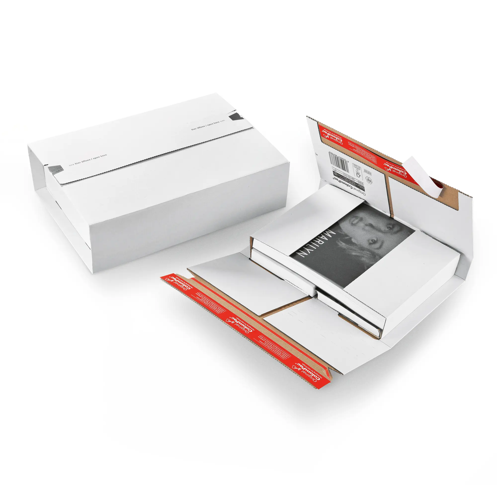 Buchverpackung weiß 250x190x-75 mm