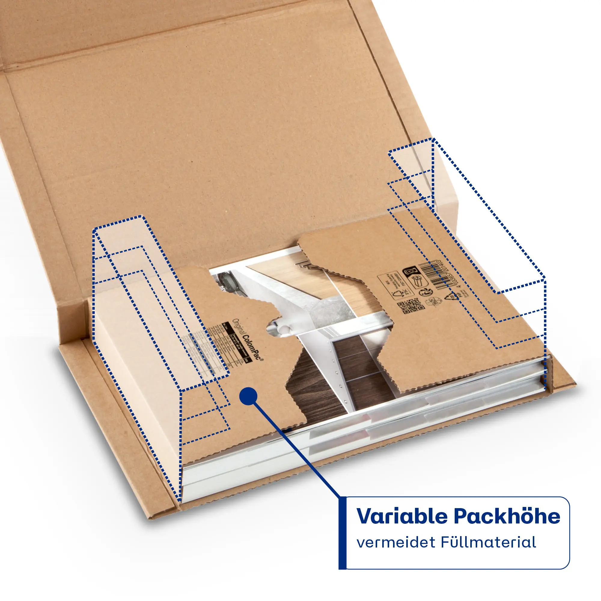 Wickelverpackung aus Wellpappe 325x250x-80 mm