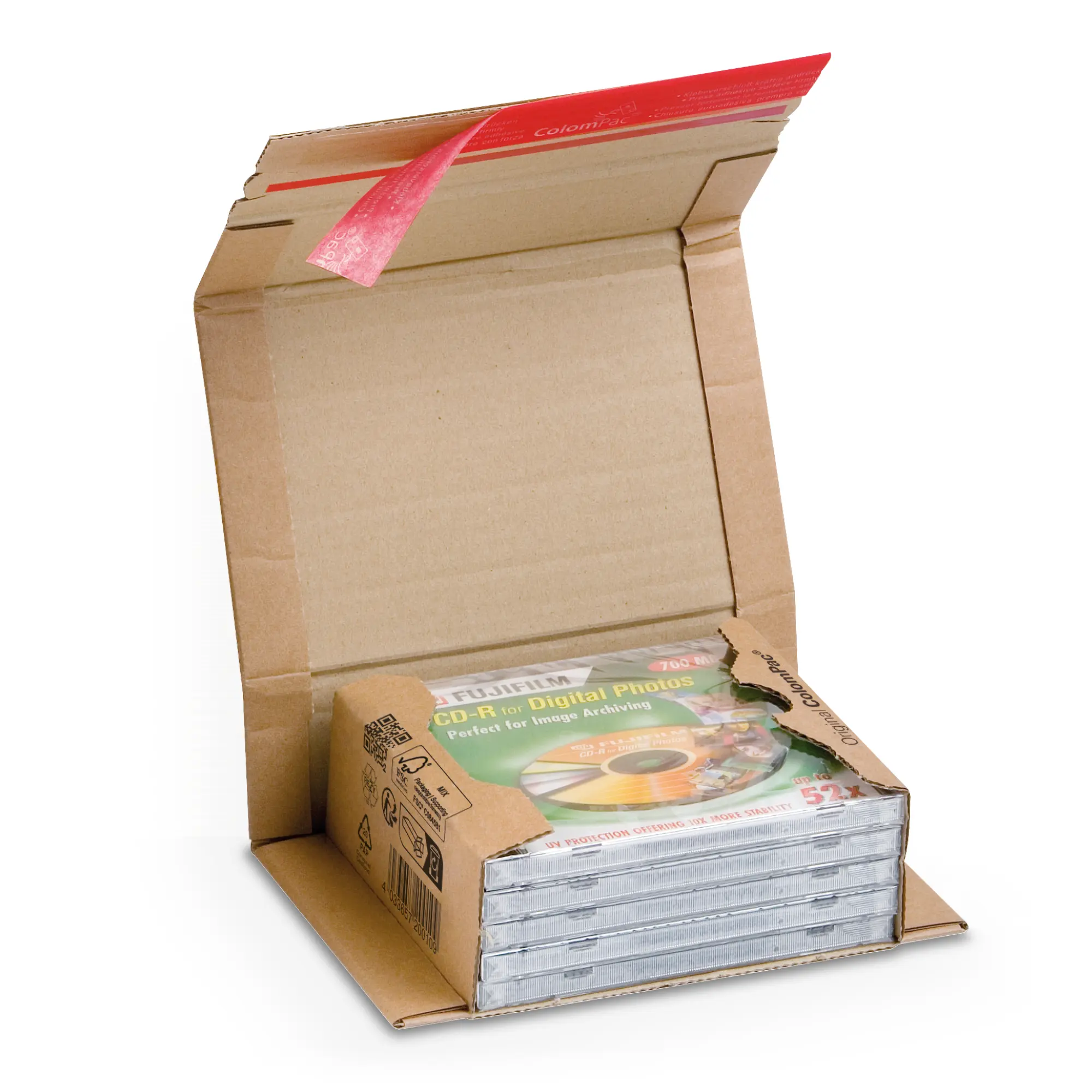 Wickelverpackung aus Wellpappe 147x126x55 mm