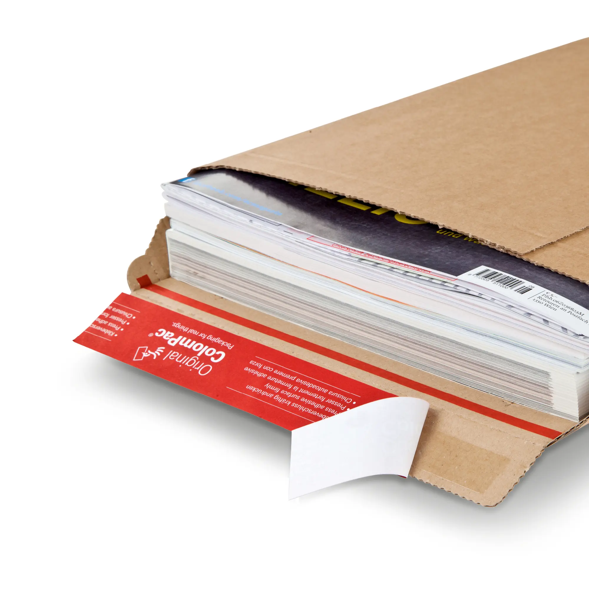 Versandtasche aus Wellpappe 235x340x-35 mm